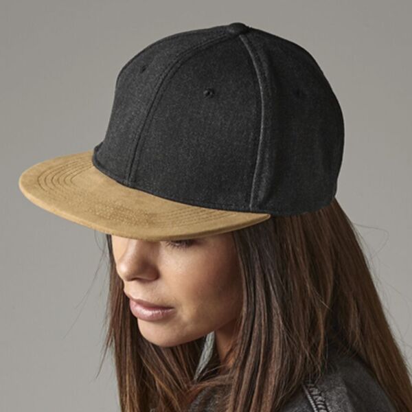 Beechfield Suede Peak Snapback Cap Thumbnail